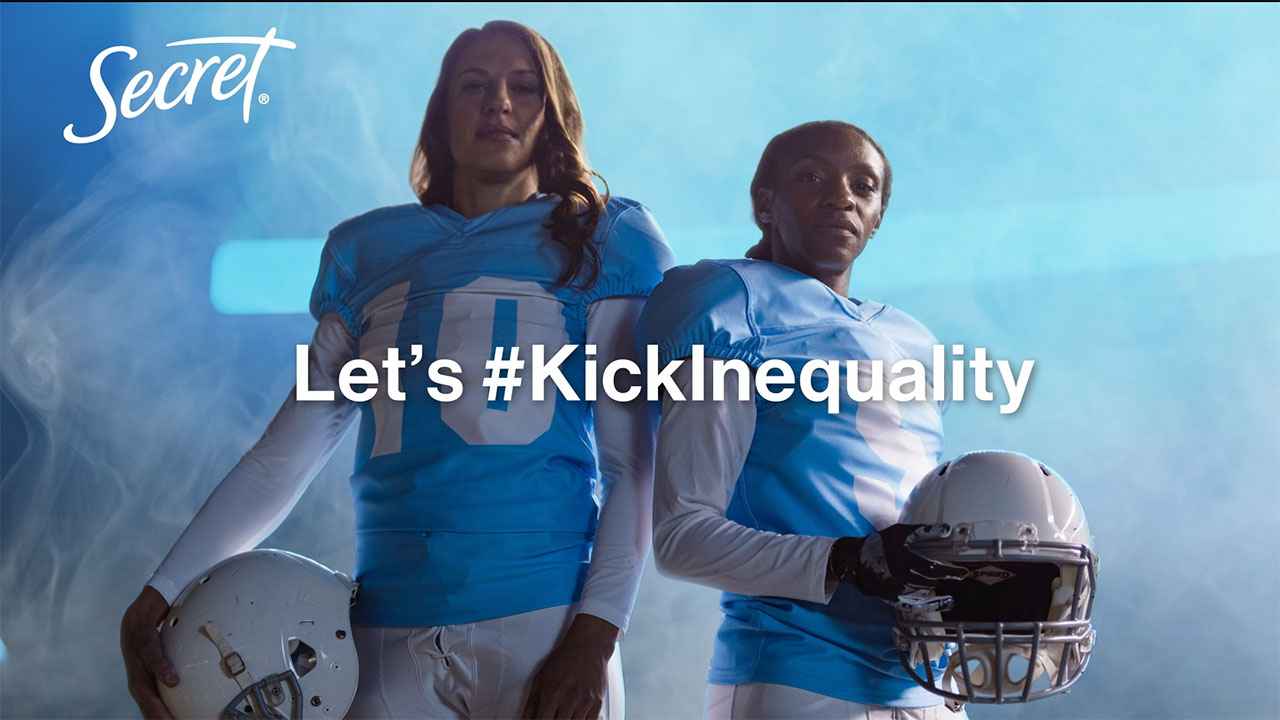 Secret Deodorant – “The Secret Kicker” (2020):This ad featured two female football players, Carli Lloyd (soccer star) and Crystal Dunn, subtly suggesting the possibility and potential for women to play key roles in professional football, breaking gender barriers in sports.